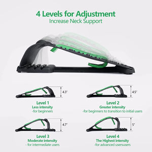 New 4 Level Neck Stretcher Massage Apparatus Magnetotherapy Back Stretch Massager Tool Lumbar Cervical Spine Support Pain Relief