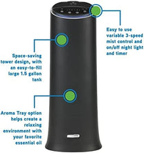 Cargar imagen en el visor de la galería, Humidificador ultrasónico de niebla fría Guardian H3200BAR, 100 horas. Tiempo de ejecución, 1,5 galones. Tanque, 440 pies cuadrados. Pie. Cobertura, Habitaciones Medianas, Silencio, 
