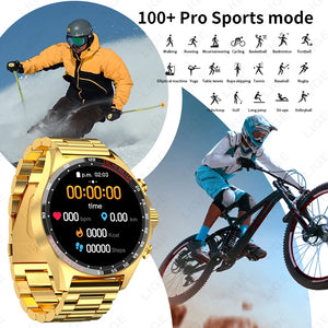 LIGE nuevo reloj inteligente 400mAh brújula al aire libre posicionamiento reloj para hombres NFC Control de acceso IP68 impermeable Fitness salud Smartwatch 