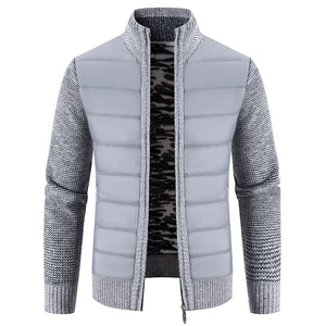 New Fashion Baseball Collar Coat Men Autumn and Winter Thick Warm Sweater Cardigan Street Casual Sweater Coat