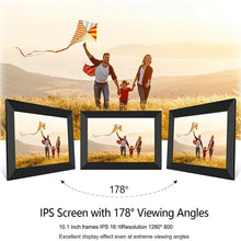 Load image into Gallery viewer, WiFi Frameo Digital Photo Frame 10.1 Inch 32GB Smart Digital Picture Frame with 1280x800 IPS HD Touch Screen
