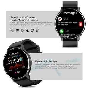 LIGE nuevo reloj inteligente para hombres rastreador de actividad en tiempo Real Monitor de ritmo cardíaco deportes mujeres reloj inteligente hombres reloj para Android, IOS