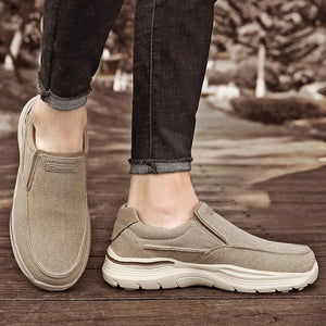 Men Canvas Shoes Fashion Men's Casual Shoes Light Non-slip Loafer Washed Denim Flat shoes Outdoor Sneakers Vulcanized Shoes