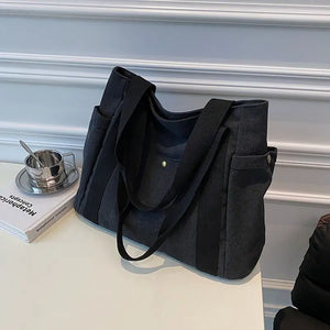 Nouveau sac en toile Simple sac de travail à une épaule sac fourre-tout de grande capacité pour les déplacements sur ordinateur