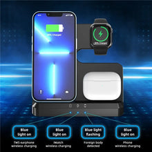 Load image into Gallery viewer, 3 In 1 Wireless Charger Stand Pad For iPhone 15 14 13 Samsung S22 S21 Galaxy Watch 5 4 3 Active Buds Fast Charging Dock Station
