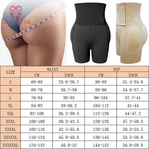 GUUDIA Bragas Acolchadas 4 Almohadillas Faja Acolchada de Trasero de Cadera con Control de Barriga Ropa Interior Levantador de Glúteos Fajas Pantalones Cortos Moldeadores de Cuerpo 