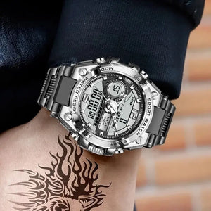 Reloj militar LIGE para hombre, reloj de pulsera Digital resistente al agua de 50m, reloj de cuarzo LED, reloj deportivo, relojes grandes para hombre, relojes masculinos