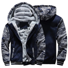 Charger l&#39;image dans la galerie, Veste d&#39;hiver de Camouflage épaisse pour homme, doudoune polaire à capuche et manches longues, décontractée, Streetwear, vêtements pour hommes 
