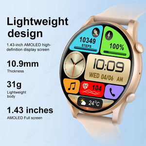 LIGE montre intelligente femme Bluetooth appel Sport Fitness AI commande vocale Bracelet entièrement tactile pour Android IOS nouvelle montre intelligente 