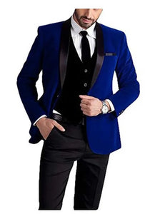 Men's Suit Peaked Lapel 3 Pieces 1 Button Groom Tuxedos Wedding Suit For Men Set Custom Made(Jacket+Pants+Vest)