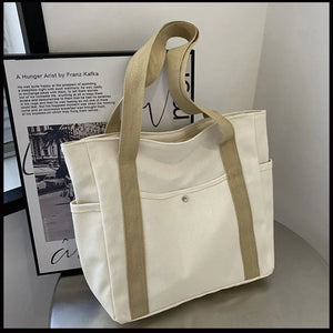 New Large Capacity Canvas Tote Bags handbag for Work Commuting Carrying Bag College Style Student Outfit Book Shoulder Bag