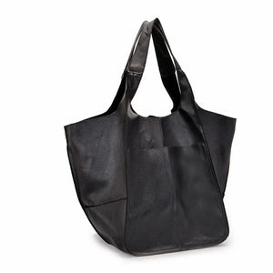 Handmade Big Beach Tote Bag High Capacity Zipper Shoulder Solid Color Multifunction Handbags for Ladies