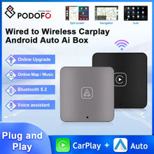 Cargar imagen en el visor de la galería, Android Auto AI Box inalámbrico Android Auto adaptador Carplay Dongle Bluetooth WIFI Plug And Play para VW Audi Toyota Honda 
