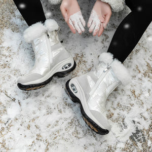 Winter Women Ankle Boots Waterproof Keep Warm Black Snow Boots New Ladies Zip Boots Chaussures Femme Booties Platform