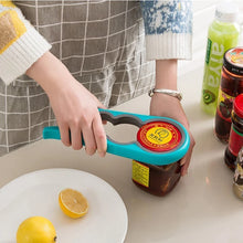 Cargar imagen en el visor de la galería, Abridor de botellas con tapa de botella de tamaño 4 en 1, utensilios de cocina para el hogar, abridor de latas, abridor de botellas antideslizante, abridor de tarros con tapa multifunción 
