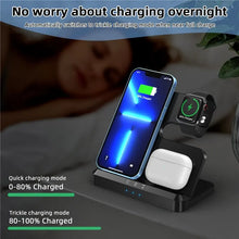 Load image into Gallery viewer, 3 In 1 Wireless Charger Stand Pad For iPhone 15 14 13 Samsung S22 S21 Galaxy Watch 5 4 3 Active Buds Fast Charging Dock Station
