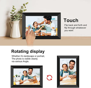 WiFi Frameo Digital Photo Frame 10.1 Inch 32GB Smart Digital Picture Frame with 1280x800 IPS HD Touch Screen