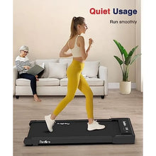 Charger l&#39;image dans la galerie, Redliro Tapis de course sous le bureau, mini tapis de course portable avec télécommande, Bluetooth, poids maximum de 265 lb
