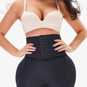 GUUDIA Bragas Acolchadas 4 Almohadillas Faja Acolchada de Trasero de Cadera con Control de Barriga Ropa Interior Levantador de Glúteos Fajas Pantalones Cortos Moldeadores de Cuerpo 