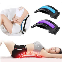 Charger l&#39;image dans la galerie, Magnetotherapy 4-Level Adjustable Back Massager Stretcher Waist Neck Fitness Lumbar Cervical Spine Support Pain Relief
